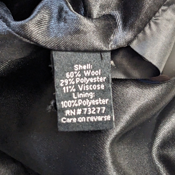 APT 9, Wool blend Coat, Black, Size Medium. - Picture 11 of 12